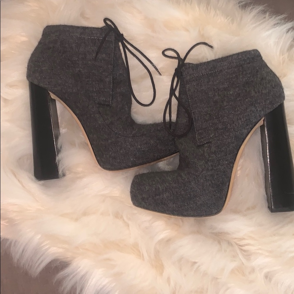 Alexander wang wool heel booties